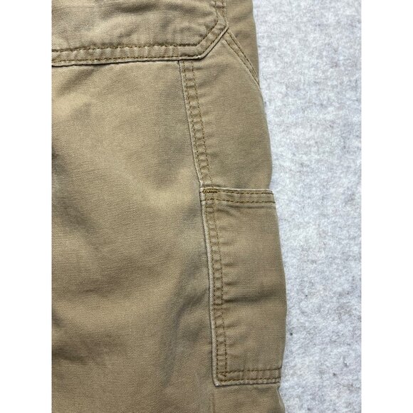 Wrangler Lined Tan Workwear Distressed Carpenter Pants 34 X 30 - Picture 8 of 13